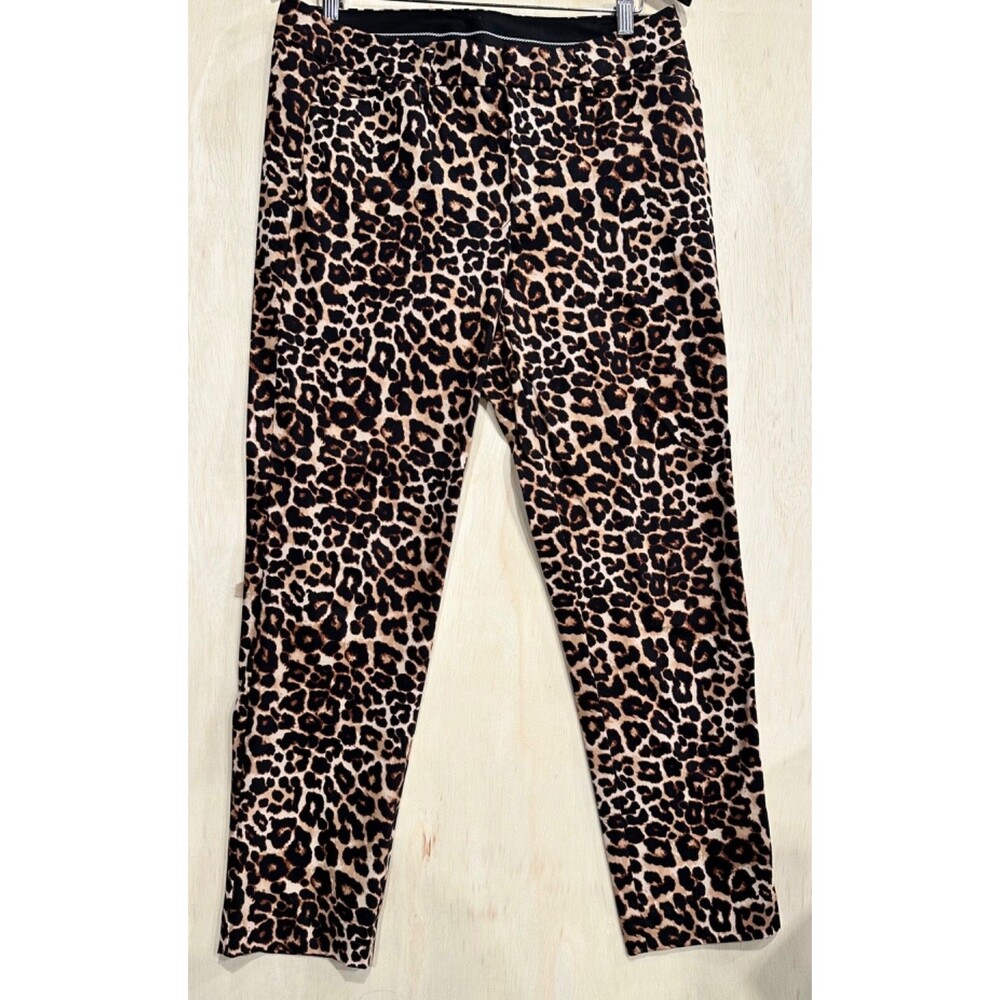 A.N.A . LEOPARD PRINT STRETCHY‎ PANTS SZ 8